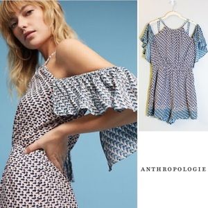 Anthro | Elevenses Madaleena Open Shoulder Romper